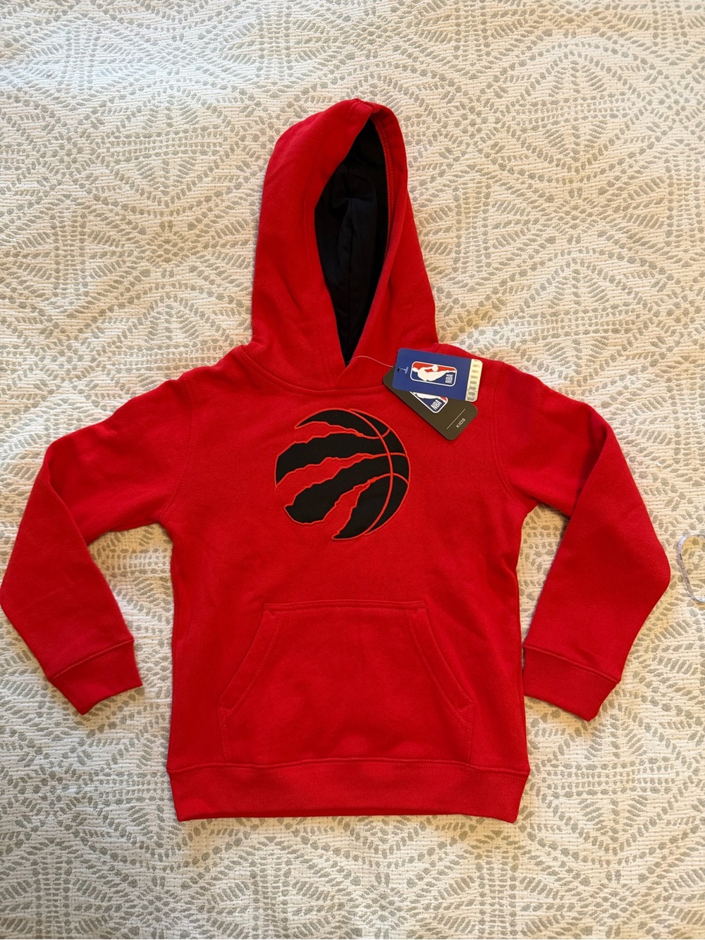 NWT NBA Toronto Raptors Kids Red Hoodie Size L